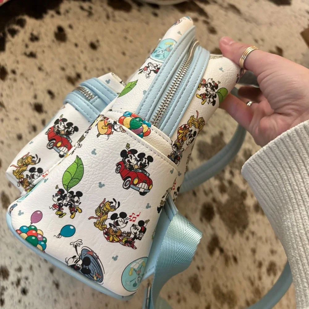 Disney Parks Loungefly Mickey & Minnie's Runaway Railway‎ Mini Backpack